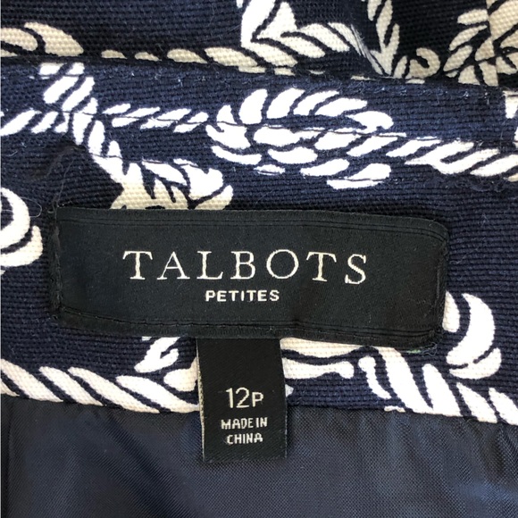 Navy and White Knotted Pattern Skirt - Picture 2 of 3